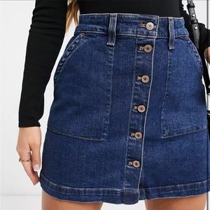 J.CREW Button Front Denim Skirt